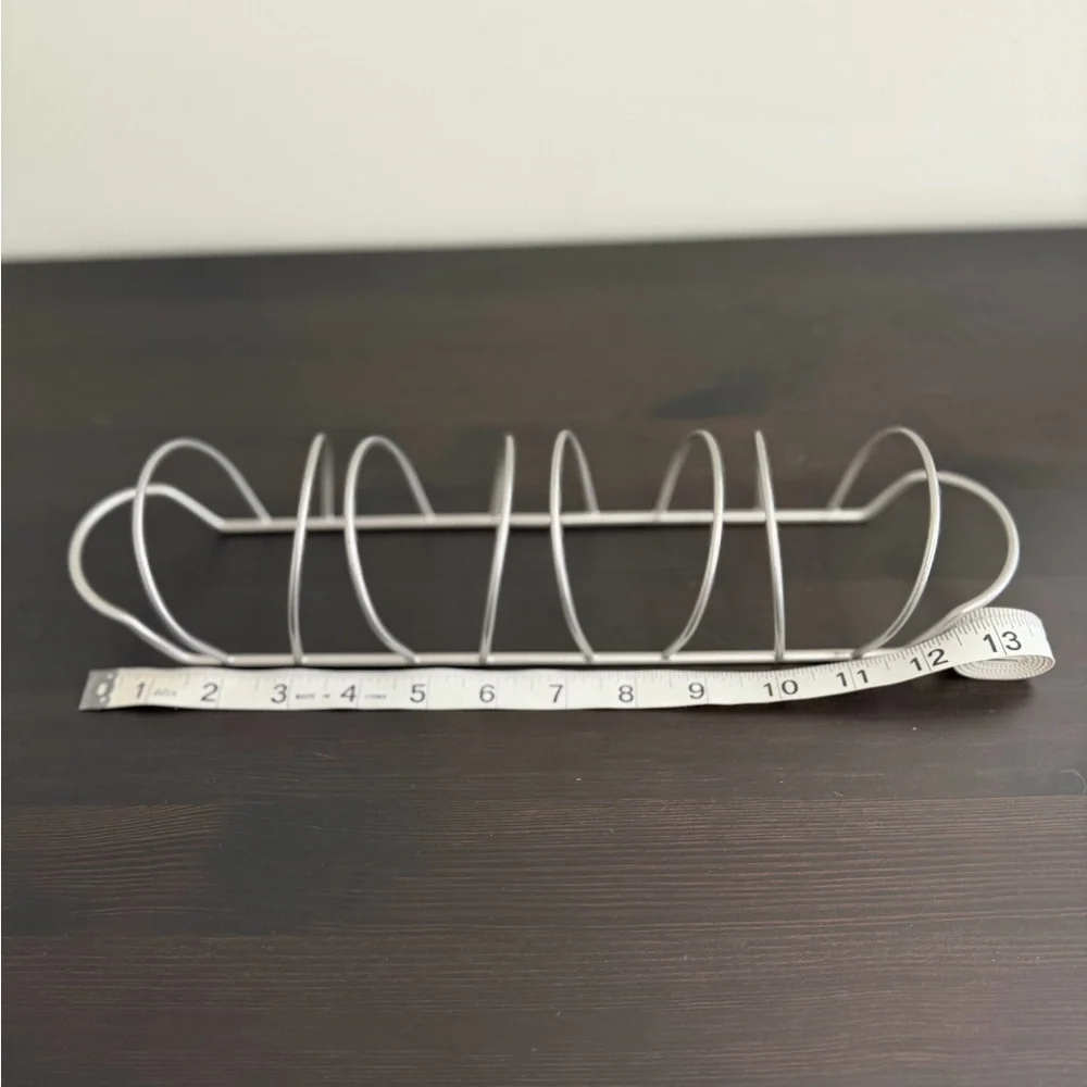 Crate & Barrel Taco Metal Wire Taco Serving Racks, Two